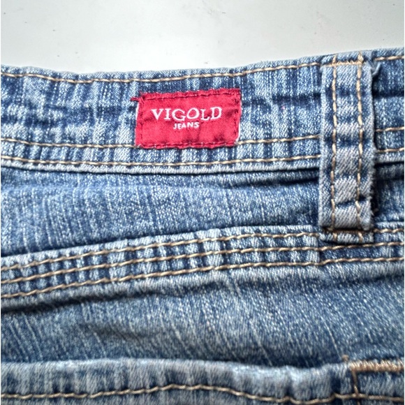Y2K Vigoss Vigold Straight Cut Flying V Logo Vintage Jeans - Picture 8 of 13